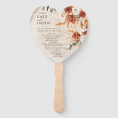 ハート素朴ウッドカットスライステラコッタ結婚ズ ハンドファン (正面)