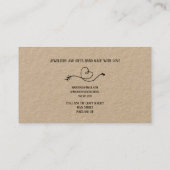 ハート素朴クラフト紙ハンド 名刺 (裏面)