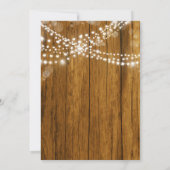 ハート素朴シェイプぶら下がったズ・ライツバースデーパーティー 招待状 (裏面)