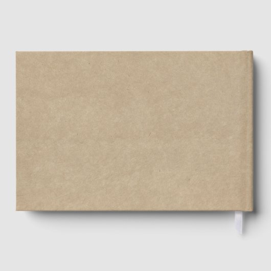 ハート素朴ツリー結婚のコレクション ゲストブック (裏面)