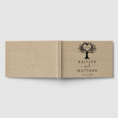 ハート素朴ツリー結婚のコレクション ゲストブック (全面)