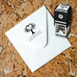 ハート素朴ツリー結婚のコレクション セルフインキングスタンプ