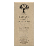 ハート素朴ツリー結婚のコレクション – プログラム (正面)