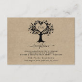 ハート素朴ツリー結婚の収集披露宴 エンクロージャーカード (正面)