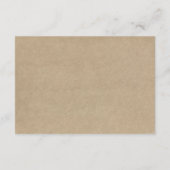 ハート素朴ツリー結婚の収集披露宴 エンクロージャーカード (裏面)