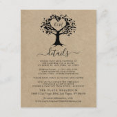 ハート素朴ツリー結婚の収集詳細 エンクロージャーカード (正面)