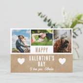 ハート素朴バレンタインデーのボーイフレンド3写真 シーズンカード (スタンド正面)