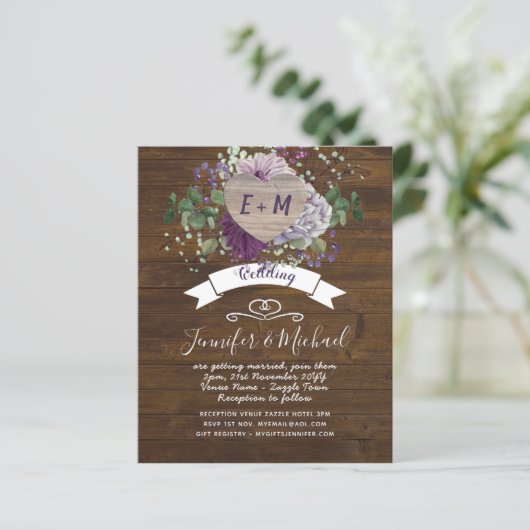 ハート素朴フォトパープルブルーフローラカントリーバーン (スタンド正面)