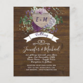 ハート素朴フォトパープルブルーフローラカントリーバーン (正面)