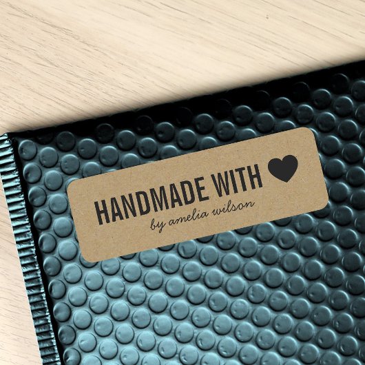 ハート素朴ラブクラフト製フェイク手作り ラベル