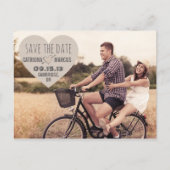 ハート素朴ヴィンテージ写真はがきを保存 案内ポストカード (正面)