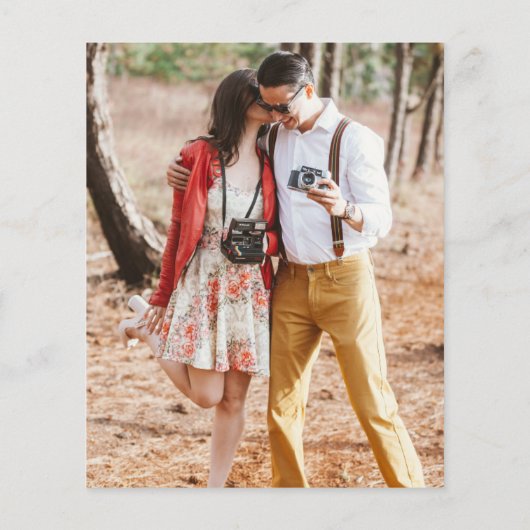 ハート素朴写真パープルフローラの変更の日付 (裏面)