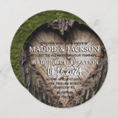 ハート素朴型ツリー結婚式招待状 招待状 (正面/裏面)