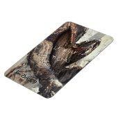 ハート素朴樺の木樹皮に名前を彫り自然名 マグネット (左側)