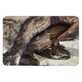 ハート素朴樺の木樹皮に名前を彫り自然名 マグネット (横)