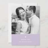 ハート紫シンプルバレンタインデー シーズンカード (正面)