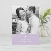 ハート紫シンプルバレンタインデー シーズンカード (スタンド正面)