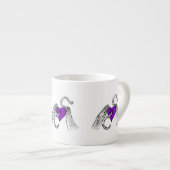 ハート紫 エスプレッソカップ (正面右)