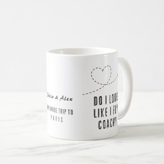 ハート経済の皮肉なBFFを飛ばすように見える コーヒーマグカップ (正面右)