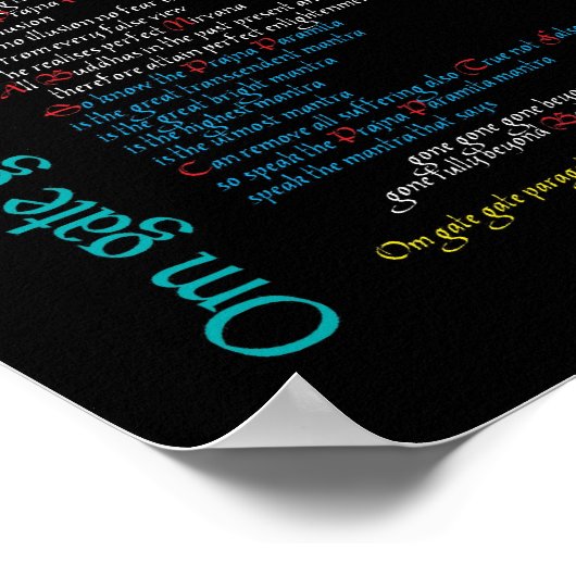 ハート経 – 仏 ポスター (角)