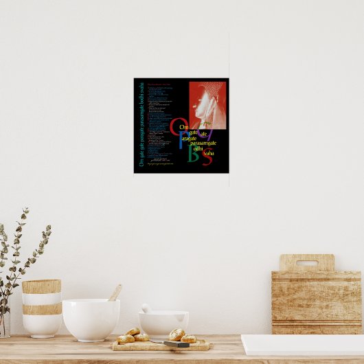 ハート経 – 仏 ポスター (キッチン)