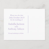 ハート結び結び結婚は日付カードを保存 案内ポストカード (裏面)