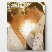 ハート結婚とデートの写真結婚飾り フォトプラーク (正面)