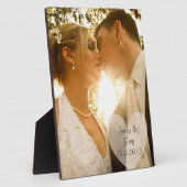 ハート結婚とデートの写真結婚飾り フォトプラーク (側面)