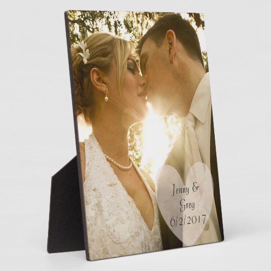 ハート結婚とデートの写真結婚飾り フォトプラーク (側面)