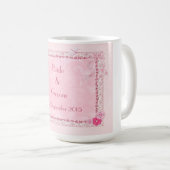 ハート結婚と蝶とマグカップ コーヒーマグカップ (正面右)