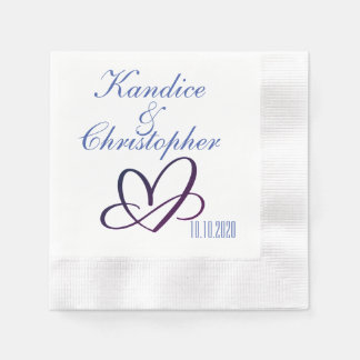 ハート結婚のナプキン 縁ありカクテルナプキン
