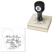 ハート結婚の差出人住所ゴム印 ラバースタンプ (押印)