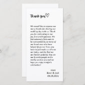 ハート結婚の感謝状 シーズンカード (正面/裏面)