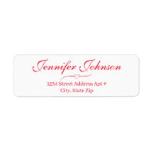 ハート結婚の赤いスクリプト差出人住所エンベロープ