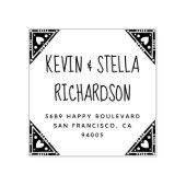 ハート結婚コーナー差出人住所 ラバースタンプ (インプリント)