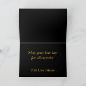 ハート結婚ズゴールデンリングや輪おめでとう カード (内部)