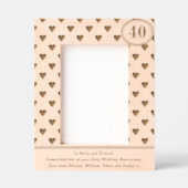 ハート結婚ズRubyの記念日40thカスタム文字 レーザー彫刻フレーム (正面)