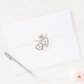 ハート結婚ペンダント婚約パーティ ラウンドシール (封筒)