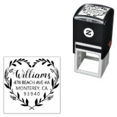 ハート結婚リース差出人住所 セルフインキングスタンプ (インサイチュ)