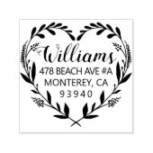 ハート結婚リース差出人住所 セルフインキングスタンプ (デザイン)