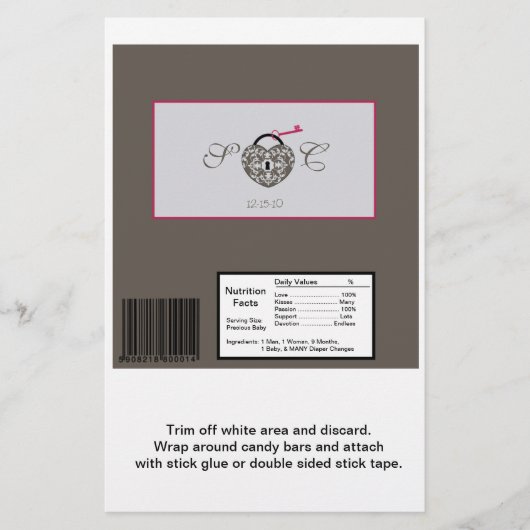 ハート結婚ロックの大ハーシーのラッパー チラシ (正面)