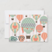 ハート結婚出欠届けカード付き熱気球 出欠カード (裏面)