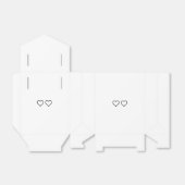 ハート結婚式の引き出物ボックス フェイバーボックス (折り畳みなし)