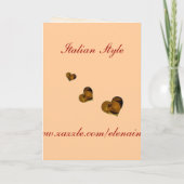 ハート結婚式招待状カード 招待状 (裏面)