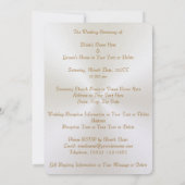 ハート結婚式招待状 パーソナライズされた 招待状 (裏面)