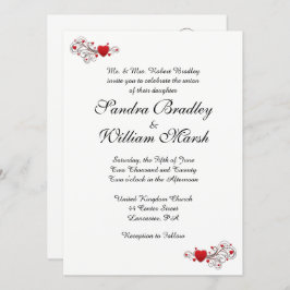 ハート結婚式招待状 招待状