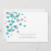 ハート結婚式招待状 招待状 (裏面)