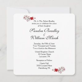 ハート結婚式招待状 招待状