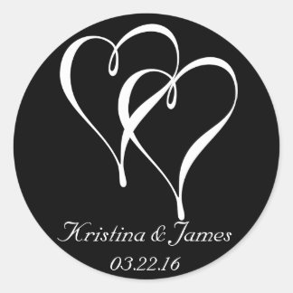 ハート結婚式用シールお気に入りと封筒用シール ラウンドシール