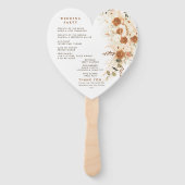 ハート結婚式 プログラムファン | 素朴フローラ ハンドファン (裏面)